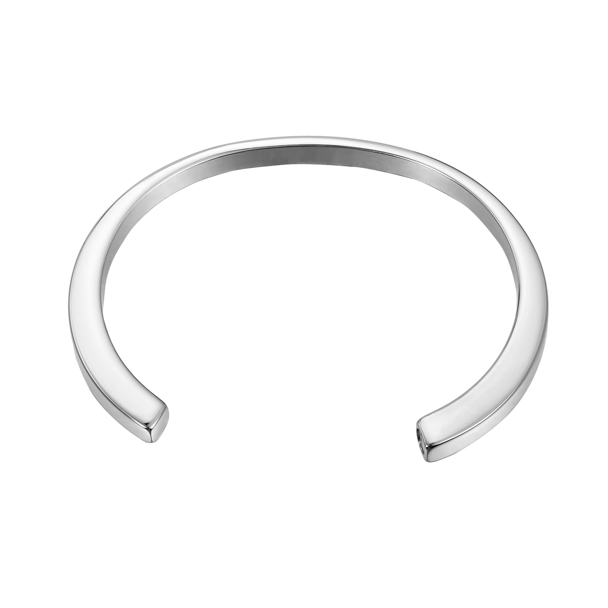 Anavia Silver Classic Bangle Bracelet Cremation Urn For Human Ashes Memorial Keepsake with Free Funnel Kit and Velvet Jewelry Box