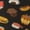 3 Black, variant on Burger Fries Print Long Socks,Novelty Design Socks Gift for Men and Women,Crew Socks,Calf Socks