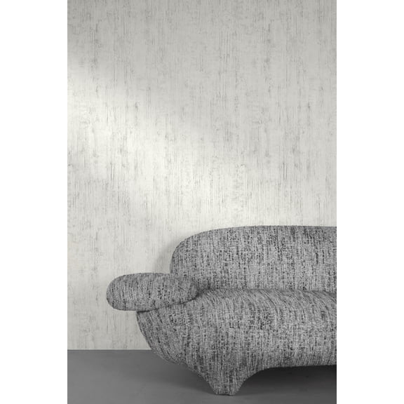 Ghost White Faux Paved Cement Print Non Woven Non-Pasted Textured Wallpaper 57 Sq. Ft.
