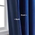thumbnail image 4 of Juego de cortinas Joydeco de terciopelo azul, 229 cm de longitud, 2 paneles Burg, 4 of 7
