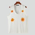 thumbnail image 3 of INCERUN Tops 2024 estilo coreano moda para hombres cuello en V diseño de patchwork floral chalecos sexy casual hueco sin mangas camisetas sin mangas S-5XL, 3 of 5