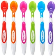 Munchskin Multi-Color Brightly- Colored Soft-Tip Infant Spoon. 6Ct