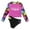 Purple-1, variant on CHEEREAM Girls Rash Guard Swimsuits 2 Piece Long Sleeve Bathing Suit UPF 50+ Summer Swimwear with Shorts Size 4-12T
