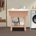 thumbnail image 6 of Coffee Freestanding Multifunctional Laundry Sink, 441Lbs Load PP Alloy Stainless Steel Tub for Laundry Bathroom Garage, 6 of 12