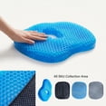 thumbnail image 2 of Cooling Gel Seat Cushion for Long Sitting, Double Honeycomb Breathable Cushion for Office Chair, Car Seat & Wheelchair, Pressure Relief, Non-Slip Washable Cover, 2 of 8