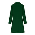 thumbnail image 6 of Otntypg Women's Notched Lapel Wool Coat Single Breasted Mid-Long Pea Coats Winter Wool Blend Thicken Warm Blazer Jacket Outwear Green S, 6 of 7
