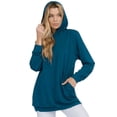 thumbnail image 3 of YELETE Women’s No Strings Attached Hoodie, Teal S, 3 of 4