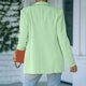 thumbnail image 4 of Gibobby Blazer de mujer chamarra ligera para mujer con manga larga chaquetas de negocios(Verde de menta,XG), 4 of 5