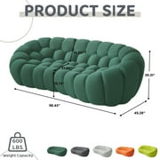 99 Bubble Couch Modern, Oversized Curved Couches, Lazy Floor Sofa, Green Bubble Couch,Modern Upholstered Comfy Mesh Fabric 3D Honeycomb Shape Couches for Living Room,Office,Apartment,3-Seater