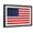 Black Frame, variant on Art.com United States of America Flag Design with Wood Patterning - Flags of the World Series Art Print by Philippe Hugonnard, Brown Frame Wall Art, 44" x 32"