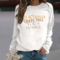 thumbnail image 1 of Mode Femme Décontractée Couleur Unie Ample Manches Longues Imprimé Lettre Col Rond Chandail à Capuchon Haut Bas Femmes Juniors Chandails en Molleton Surdimensionnés Veste Tricotée Femmes Habillé Mignon Automne Chandail à Capuchon Français plus Court, 1 of 4