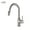 Brush Nickel, variant on Kibi USA Single-Hole Pull-Down Kitchen Faucet with Sprayer and Magnetic Docking Brush Nickel Brass Finish