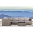 thumbnail image 4 of Living Source International 6-PC Wicker / Rattan Outdoor Sofa Set in Gray/Taupe, 4 of 5