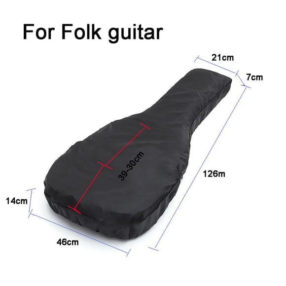 Sac à Dos Guitare Housse Anti-Poussière Sac d'Instruments Housse de Pluie Protecteur Portable Noir