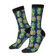thumbnail image 1 of Balery Colorful Pineapples Calcetas Largas con Estampado para Hombre y Mujer – Suaves y Transpirables, Talla Única (US 5-11), 1 of 6