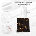 thumbnail image 3 of DouZhe Reusable Grocery Bags, Yellow Eyes Black Cats Lightweight Polyester Canvas Cloth Tote Bag for Travle Gym Shopping School, 15" x 16", 3 of 7