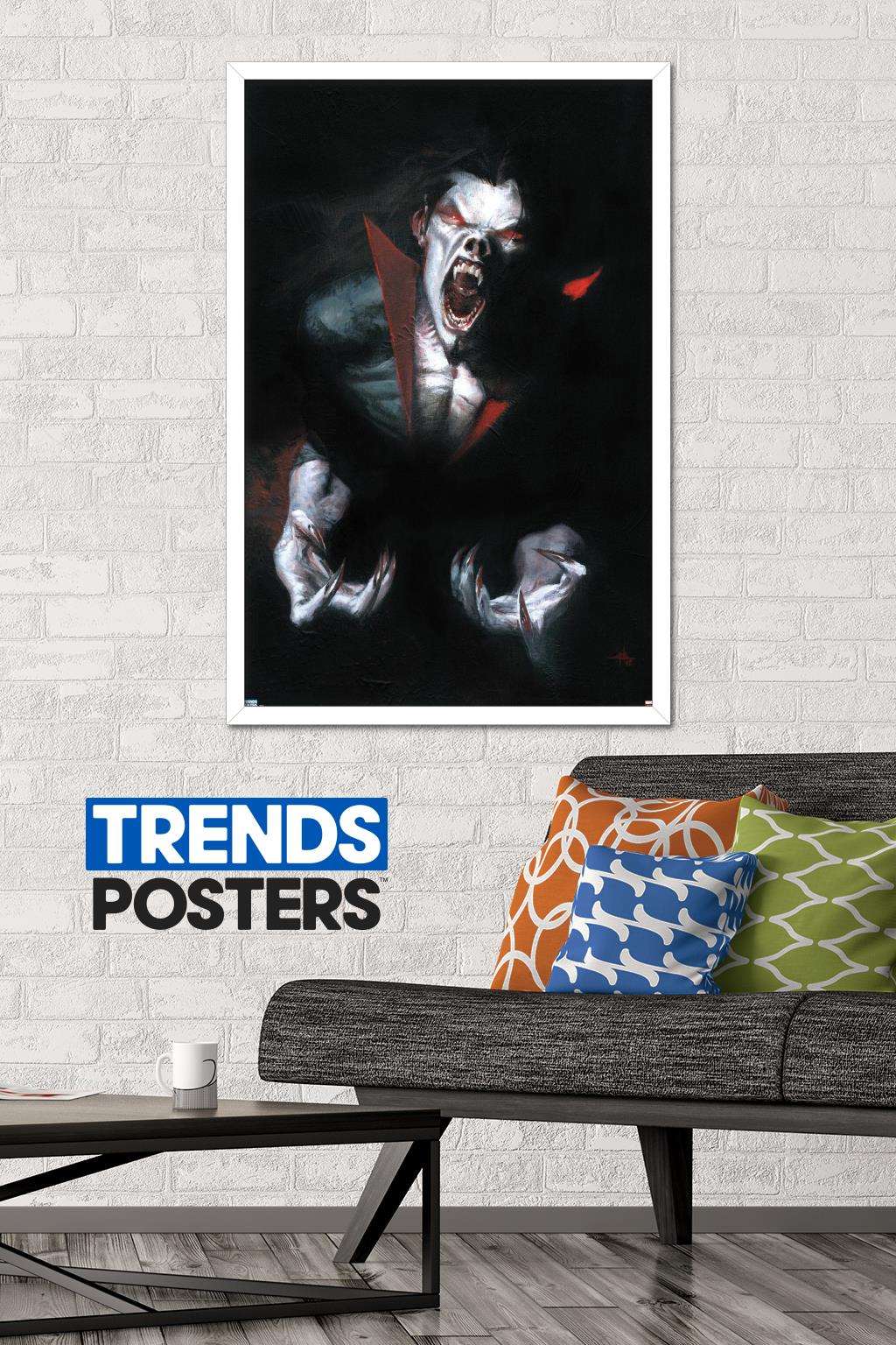 Marvel Movie - Morbius - Shadows Wall Poster, 22.375" x 34", Framed