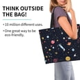 thumbnail image 4 of Large Capacity Single Shoulder Shopping Bag 19.7×15.7×5.9in Main Pocket Large To Accommodate Your Daily Needs Can Be Portable Can Be A Single Shoulder Back Galaxy Planet, 4 of 8