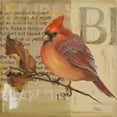 thumbnail image 2 of Pinto, Patricia 15x15 Black Ornate Wood Framed with Double Matting Museum Art Print Titled - Red Love Birds I, 2 of 4