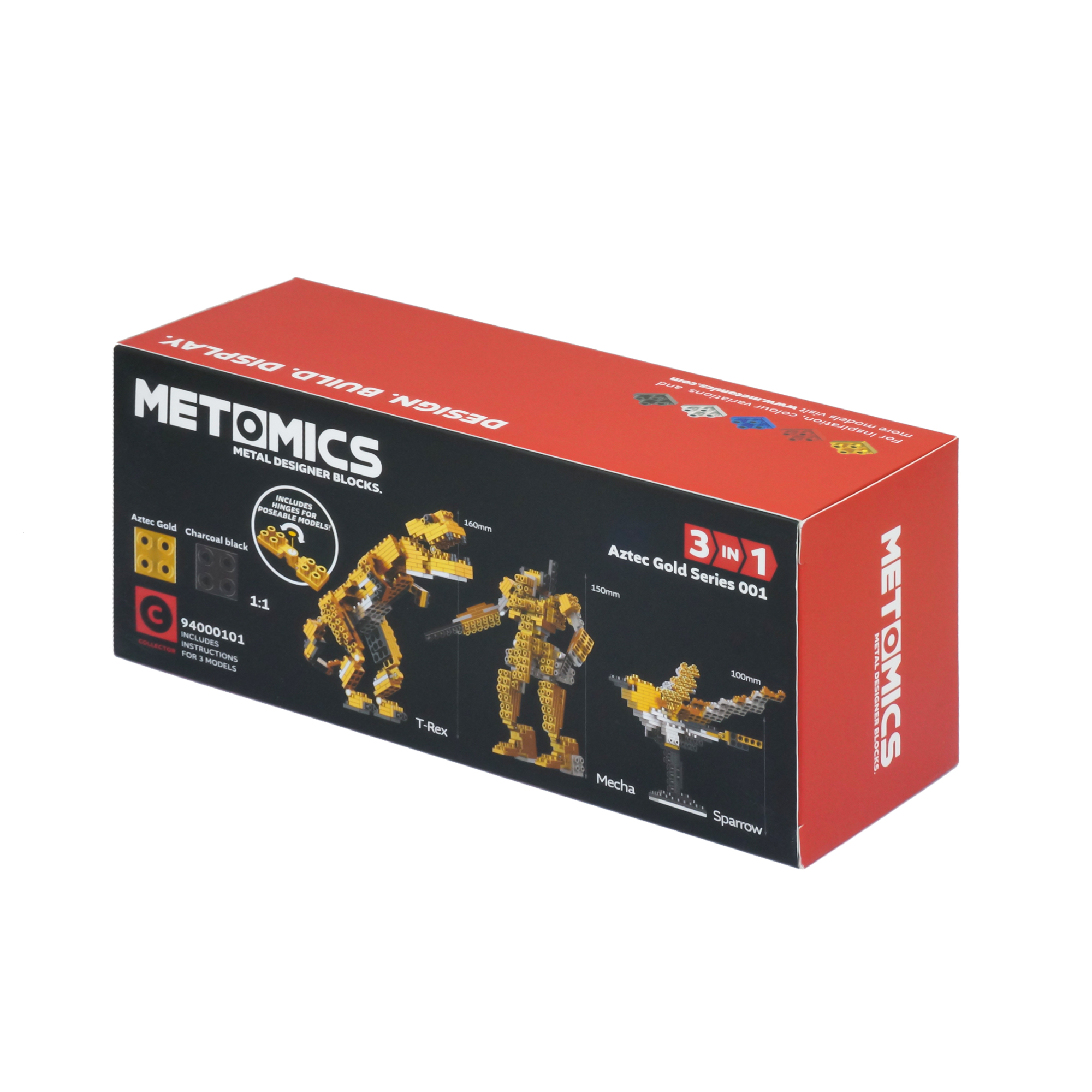 Collector 3-in-1 Series 001 Set Aztec Gold T-Rex, Mecha and Sparrow 290 pcs
