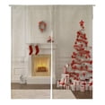 thumbnail image 1 of Cortina japonesa ABPHQTO Chimenea con árbol de Navidad 105x120 cm, 1 of 1
