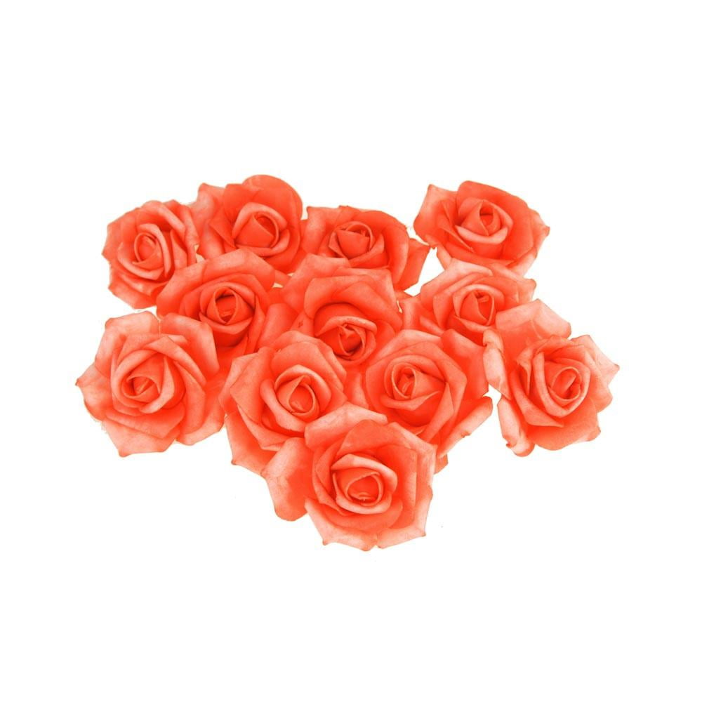 Foam Roses Flower Head Embellishment, 11/2Inch, 12Piece