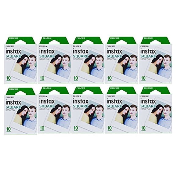 Paquete Fujifilm Square de 10 películas instantáneas (100 exposiciones) para SQ1, SQ6 y SQ10