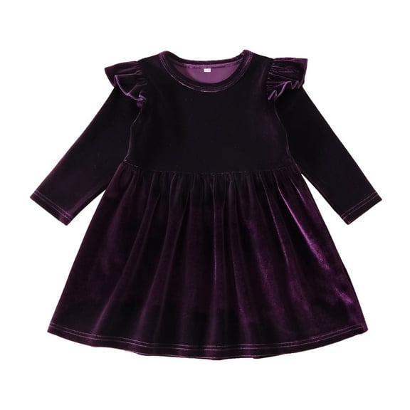 GYRATEDREAM Toddler Baby Girl Casual Dress Ruffle Long Sleeve Corduroy Dress Fall Winter Skirt Outfit