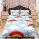 thumbnail image 1 of Juego de Funda Nórdica de Algodón Arco Iris para Niños, Ropa de Cama Azul Claro, Bebé, 1 of 5