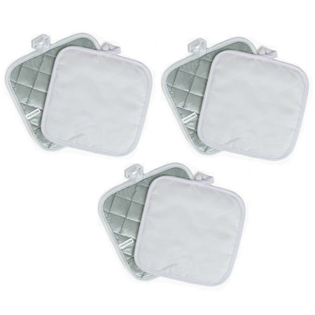 

Square Blank Oven Mitts Sublimation Slim Set 6 Pieces Heat Thermal Transfer Polyester Pot Holder Kitchen cookware Dinning