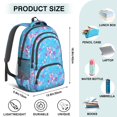 thumbnail image 5 of Butterfly and Floral Pink Pattern Cute School Backpack Bag with Padded Back and Adjustable Shoulder Straps 16.9 X 12.6 X 5.9 Inches, 5 of 5