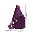 thumbnail image 3 of Sbnonk Travel Fashionable Chest Bag for Women Lightweight Large Capacity Fabric Waterproofing Sling Bag Convenient Crossbody Front Pack Backpacks Purple, 3 of 6