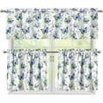 thumbnail image 1 of Butterfly Kitchen Curtains and Valances Set Rod Pocket Window Treatment Kitchen Curtains Tier and Valances 3 Piece Kitchen Cafe Privacy Panel Kitchen Window Curtains Over Sink, 1 of 1