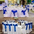 thumbnail image 3 of 100 PCS Satin Chair Sashes Decorative Bow Satin Chair Sashes Ties Back Ribbon Bows Chairs Cover Band for Wedding Party Ceremony Reception Events Banquet Restaurant Kitchen Decor(7X108inch,Royal Blue), 3 of 17