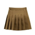 thumbnail image 1 of BULLPIANO Kids Girls A-Line Pleated Skirt Little Girls Solid Sport Uniform Tennis Short Skirts 2-12 Years, 1 of 4