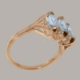 thumbnail image 4 of LBG British Made 10k Rose Gold Natural Aquamarine Womens Engagement Ring - 33 size options - Size 11, 4 of 5