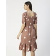 thumbnail image 4 of Moomaya Printed Cotton Short Sleeve Fit And Flare Dress - Cute Casual Dress, 4 of 9