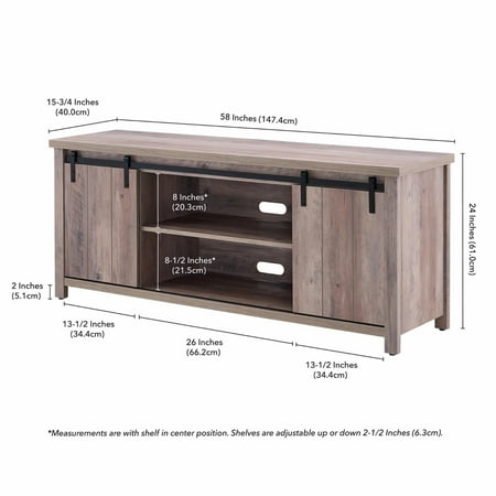 Camden&Wells - Deacon TV Stand for TVs Up to 65" - Gray Oak