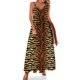 thumbnail image 1 of Vestido sin mangas con estampado animal de rayas de tigre en color ámbar oscuro, negro y tostado, ropa para mujer, vestidos de noche de lujo 2024, 1 of 7
