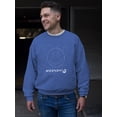 thumbnail image 2 of Moonchild Emoji - Cosmic Smiley Starry Night Men's Sweatshirt, 2 of 4