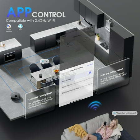Robot Vacuum and Mop Combo with 3D Home Mapping, Self-Emptying Base for 70 Days, 220 Mins Runtime, Pet Friendly Anti-Tangle