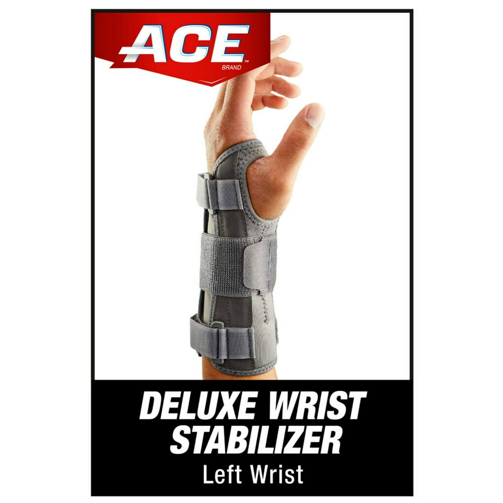 ACE Brand Deluxe Wrist Brace, Firm Stability, All Day Wear Walmart
