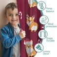 thumbnail image 3 of Blackout Kids Curtains,Christmas Corgi Childrens Insulated Curtains Set Of 2,Bedroom Essentials,Toddler Room Decor 42"x54"(106x137cm), 3 of 4