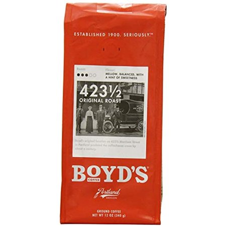 Boyds Orginal Roast Coffee - Ground Medium Roast - 12-Oz Bag (6 Pack)