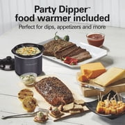 Hamilton Beach 7 Qt Programmable Slow Cooker, Stoneware Crock with Removable Pot, Includes Party Dipper Food Warmer, Black