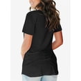 thumbnail image 2 of Women's T Shirt V-Neck Short Sleeve Shirt Classic-Fit Casual Breathable Tee Summer Basic Tops, 2 of 4