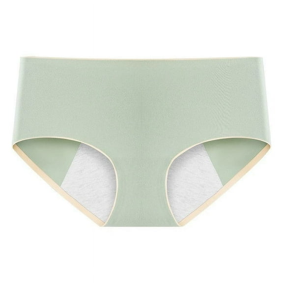 Women's Mid Waist Underwear Non File, Large Size, Pure Leakproof, Organic Absorbent Lined Panties
