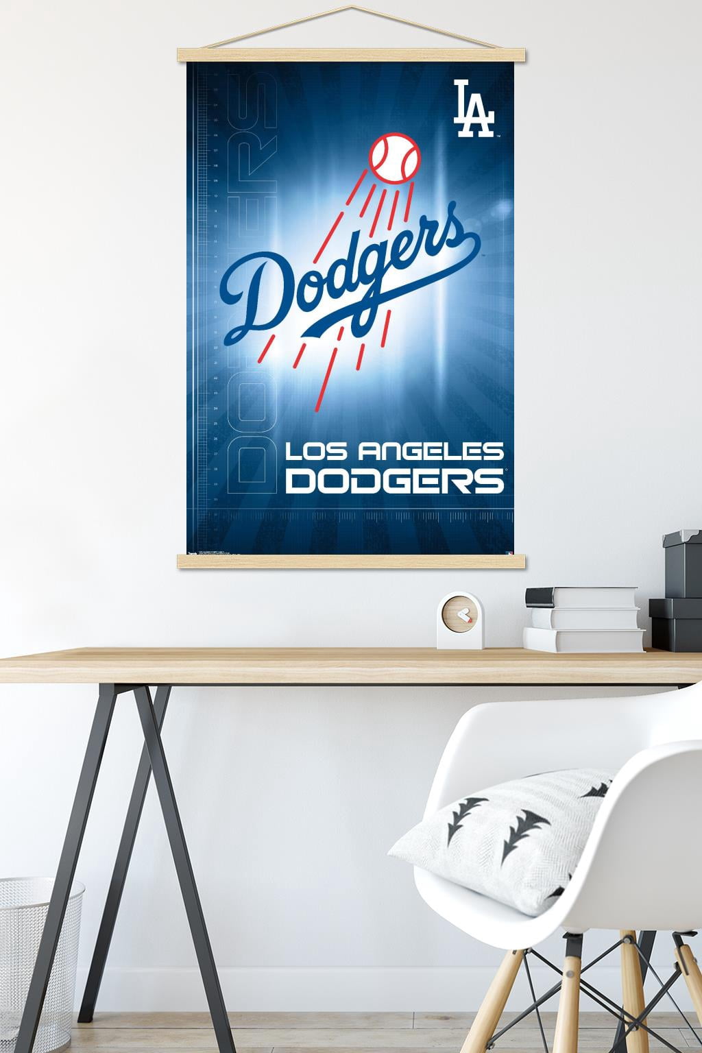 MLB Los Angeles Dodgers - Logo 16 Wall Poster with Wooden Magnetic Frame, 22.375" x 34"