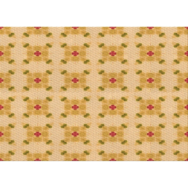 Ahgly Company Tapis Rectangulaire Orange Lavable en Machine, 3 Pieds x 5 Pieds
