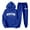 Blue, variant on Womens Sweatsuits Letter Print Hooded Track Suits 2 PCS Long Sleeve Fashion Travel Outfit Winter Clothes